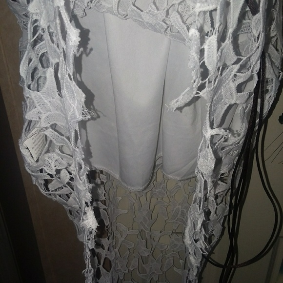 NWOT Handmade Lace Mini Dress. - Picture 5 of 6